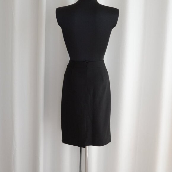 Brooks Brothers Black Silk Wool Tailored Pencil Skirt Loro Piana Sz 4 - Picture 3 of 11